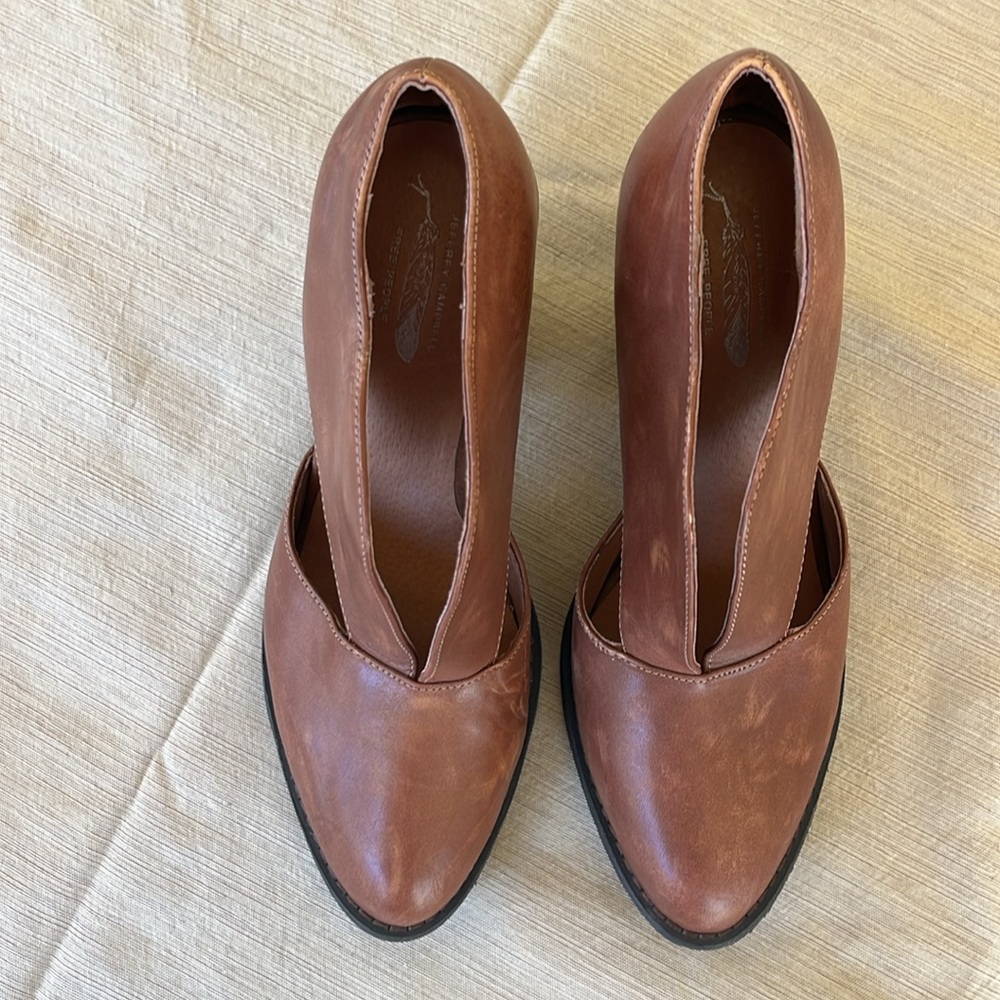 Free People Jeffrey Campbell New-never worn Brown leather Womens 10 bootie shoes - Picture 3 of 9